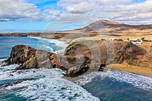 El Papagayo Playa Beach in Lanzarote. photo