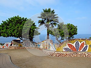 El Parque del Amor on the coastline Miraflores, Lima, Peru, South America