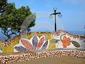 El Parque del Amor on the coastline Miraflores, Lima, Peru, South America