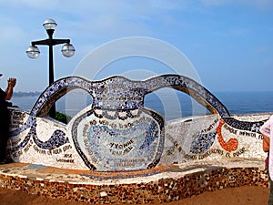 El Parque del Amor on the coastline Miraflores, Lima, Peru, South America