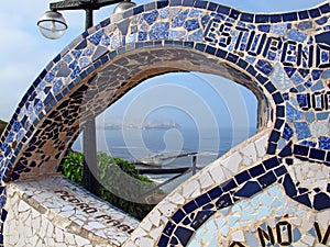 El Parque del Amor on the coastline Miraflores, Lima, Peru, South America