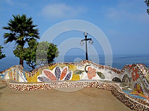 El Parque del Amor on the coastline Miraflores, Lima, Peru, South America