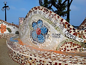 El Parque del Amor on the coastline Miraflores, Lima, Peru, South America