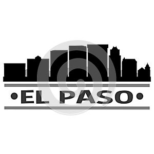 El Paso Icon Vector Art Design Skyline