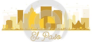 El Paso Texas USA City skyline Golden silhouette. photo