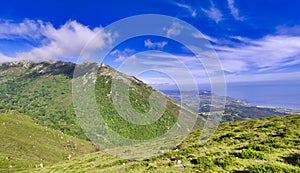 El Pienzu peak, 1160 m, Sierra del Sueve. Asturias, Spain