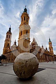 El Pilar cathedral in Zaragoza, Spain