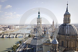 El pilar church in zaragoza