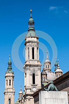 Towers of El Pilar Cathedral, Zaragoza, Spain