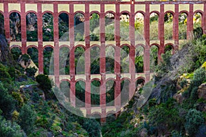 El Puente del Aguila, old aqueduct in Nerja, Spain photo