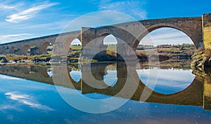 El Puente del Arzobispo, province of Toledo, Castille-La Mancha, Spain. The archbishop`s bridge. photo