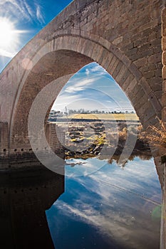 El Puente del Arzobispo, province of Toledo, Castille-La Mancha, Spain. The archbishop`s bridge. photo