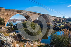 El Puente del Arzobispo, province of Toledo, Castille-La Mancha, Spain. The archbishop`s bridge. photo