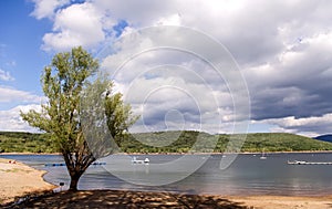 El rasillo lake, dam, swamp. photo