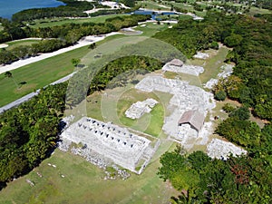 El Rey ruin aerial view in Cancun, Quintana Roo, Mexico