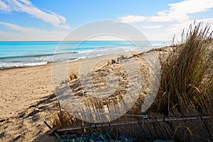 El Saler beach of Valencia at Mediterranean