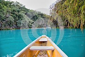 EL SALTO-EL MECO san luis potosi MÃÂ©xico, hermosa cascada Turquoise water in a river and cliffs of the reserve. Beautiful photo