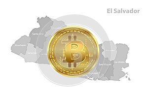 El Salvador map and Bitcoin