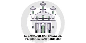 El Salvador, San Salvador, Parroquia San Francisco travel landmark vector illustration photo