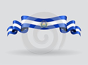 El Salvador wavy flag. Vector illustration. photo