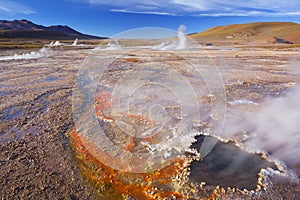 El Tatio Geysers in the Atacama Desert, northern Chile photo