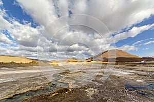 El Tatio geysers at sunrise, Atacama desert, Chile