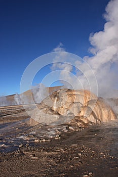 El Tatio rock and geyser