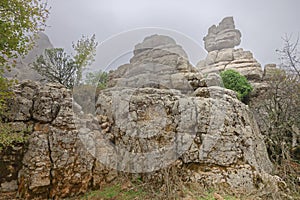 El Torcal de Antequera, rock formations. andalucia