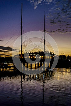 El Velero Bridge Night Scene Guayaqui Ecuador photo