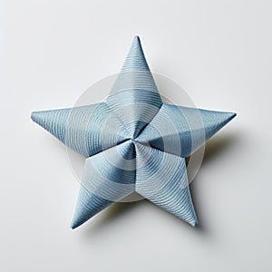 Elaborate Blue Origami Star On White Wall - Inspired By Patricia Piccinini