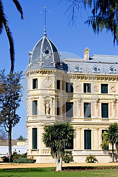 Elaborate building of Jerez riding school in spain photo