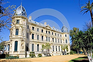 Elaborate building of Jerez riding school in spain photo