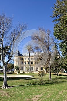 Elaborate building of Jerez riding school in spain photo