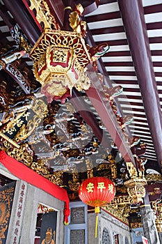 Elaborate Carvings and Decorations Atop Thian Hock Keng Temple E