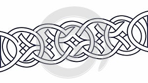 Elaborate Celtic Knot Border, Intricate Interwoven Pattern, vector design Generative AI