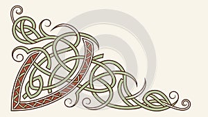 Elaborate Celtic Knotwork Border, Ancient Decorative Pattern, vector design Generative AI