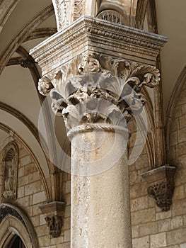 Elaborate Corinthian capital on Rector's Palace