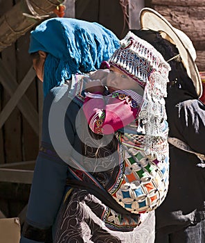 Elaborate Headwear of Hani Children