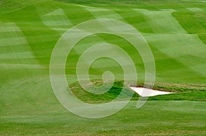 Elaborate lawn of golf court photo