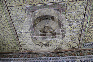 Elaborate mosaic windows in the Kasbah