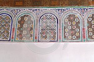 Elaborate mosaic windows in the Kasbah