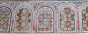 Elaborate mosaic windows in the Kasbah