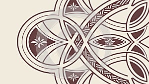 Elaborate Traditional Celtic Knotwork Border, vector design Generative AI