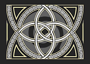 Elaborate Celtic Knot Design Vector, Heritage, Intricate Pattern, vector design Generative AI