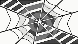 Geometric Spider Web Pattern: Intricate Abstract Design, vector design Generative AI