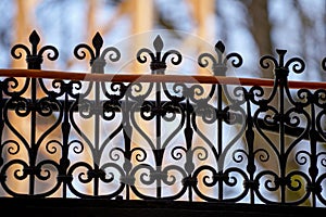 Elaborately artfull crafted wrought iron work on buildings in Germany, Bavaria