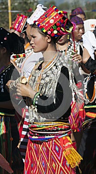 Elaborately Dressed Jingpo Woman