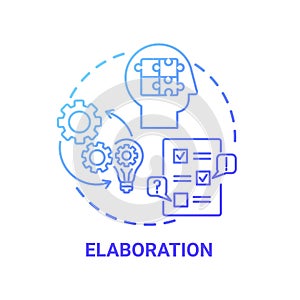 Elaboration concept icon