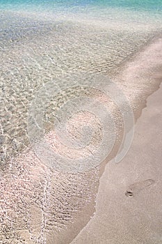 The Elafonissi Beach with crystal clear water