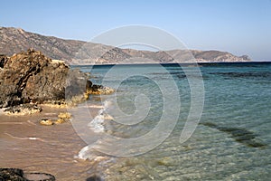 Elafonissos beach and rocks